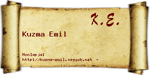 Kuzma Emil névjegykártya